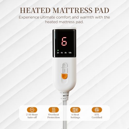 Texciting Heated Mattress Pad Full Size