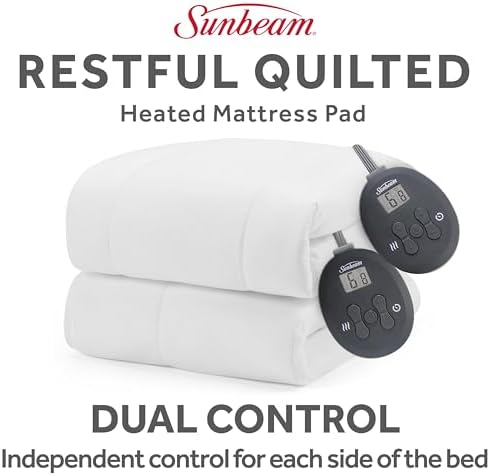 Sunbeam Electric Heated Mattress Pad King Size 76x80 1