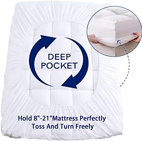 SakuraHome Mattress Topper Twin XL Cooling Bamboo Viscose