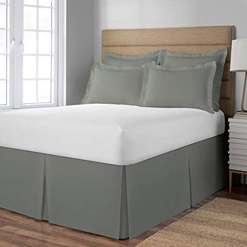 Spacemaker Extra-Long 21 Drop Bed Skirt Twin Silver