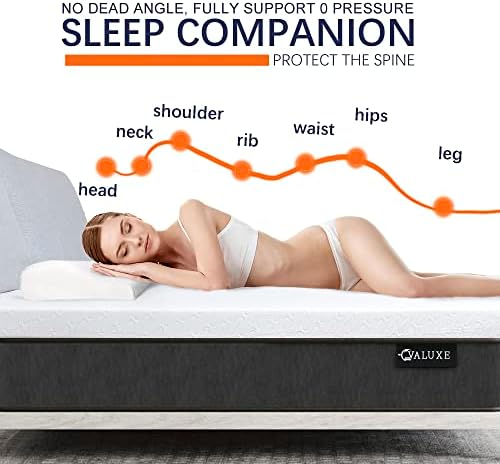 VALUXE 3 Inch Queen Mattress Topper with Cooling Gel Foam and Bamboo Cover