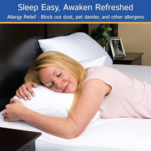 Four Seasons Essentials Queen Mattress Encasement - Waterproof Dust Mite Bedbug Pet Hair Protection
