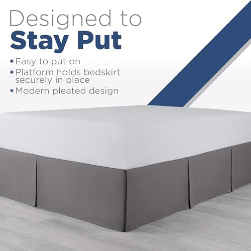 Martex Queen Bed Skirt 15 Drop Gray