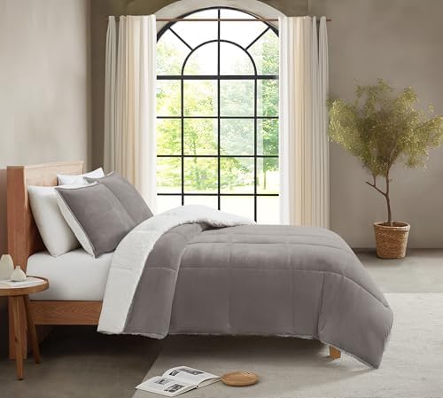 UGG Blissful Comforter Set Reversible Seal Gray
