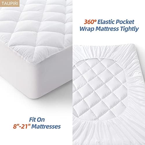 Taupiri King Quilted Mattress Pad Cover with Deep Pocket 8-21