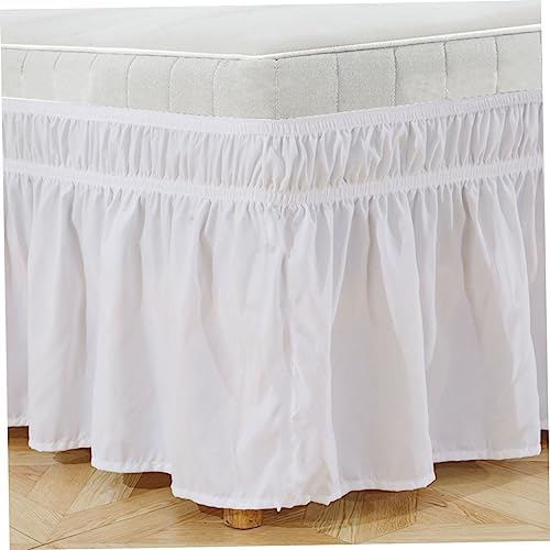 Zerodeko Bed Skirt with Elastic Band and Pleated Design