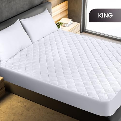 Utopia Bedding Quilted Fitted Mattress Pad - King Size
