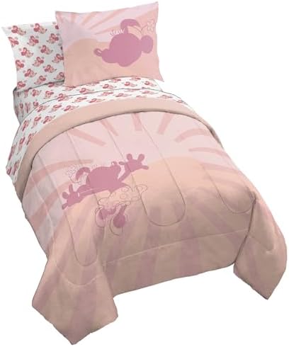 Jay Franco Disney Minnie Mouse Twin Comforter Set - 5 Piece Pink Bedding