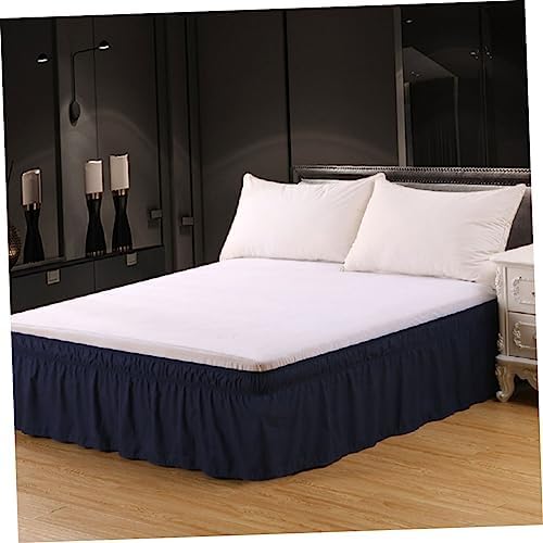 TOKIDNY Solid Color Pleated Bed Skirt Elastic Band