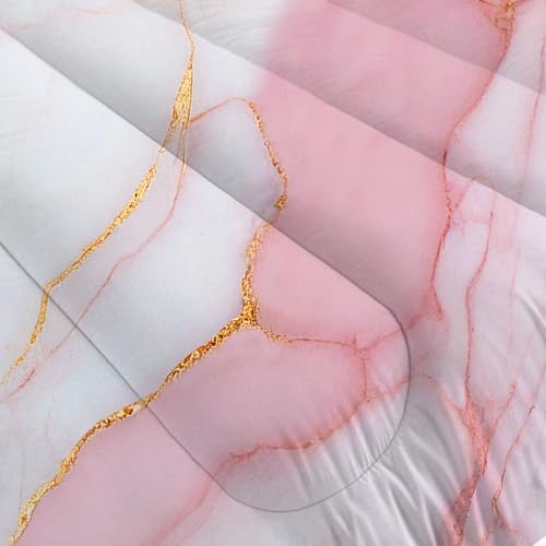 Pink Marble Comforter Set Twin Size for Girls 1