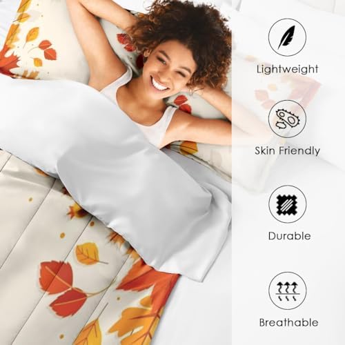Culudea Autumn Leaves Tree Comforter Set King Size 1