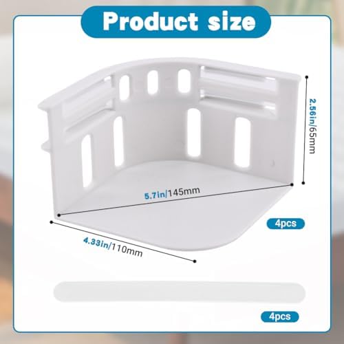 4 Pack Bed Sheet Holder with Open Corner Design