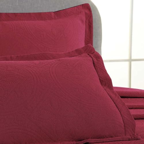 Superior 2 Piece Celtic Circle Cotton Bedspread Set Twin Burgundy