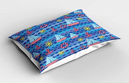 Ambesonne Anchor Pillow Sham 36 X 20 Blue