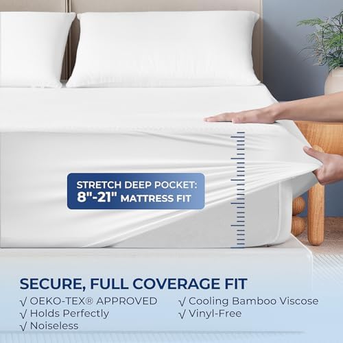 TASTELIFE Waterproof Queen Mattress Protector with 3D Air Cooling