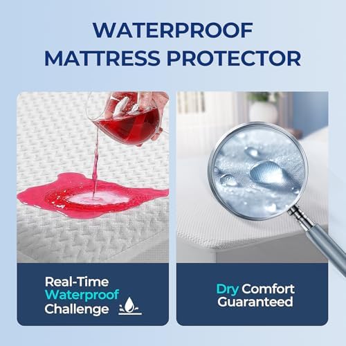TASTELIFE Waterproof Queen Mattress Protector with 3D Air Cooling