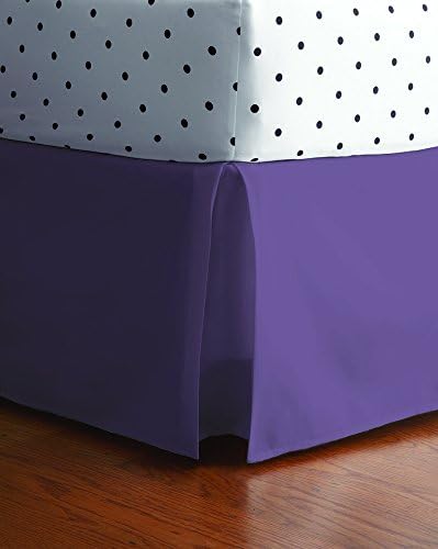 Rock Your Room Solid Bed Skirt Twin Purple 1