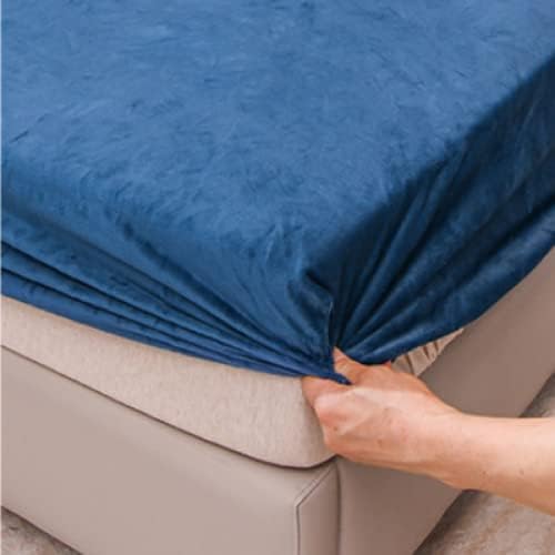 Soft Crystal Velvet Fitted Sheet for Mattress Purple 150cm200cm