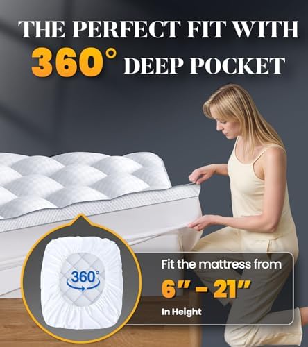 Milcabe 3 Inch Ultra-Fluffy Memory Foam Mattress Topper King 1