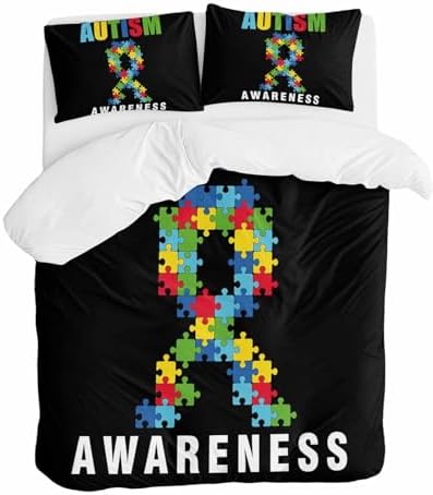 ZOE GARDEN Cartoon Autism Duvet Cover Set Queen Size