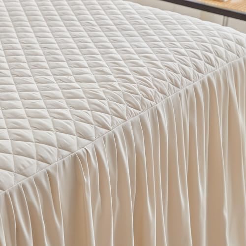 UOZZI BEDDING Ruffle Skirt Bedspread Set Queen Size