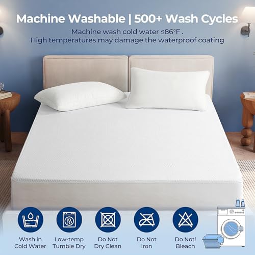 TASTELIFE Waterproof Queen Mattress Protector with 3D Air Cooling