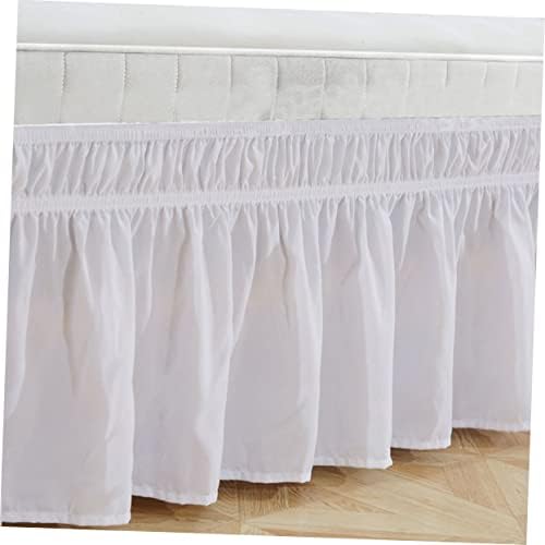 Zerodeko Bed Skirt with Elastic Band and Pleated Design