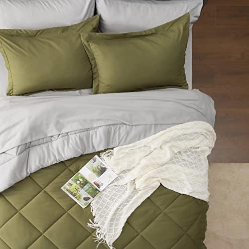 Bedsure Olive Green Twin XL Comforter Set