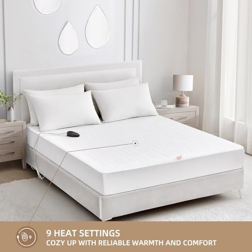 Bwarm Electric Heated Mattress Pad Full Size 54 x 75