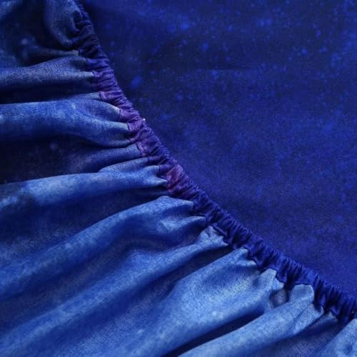 SDIII 3PCS Blue Galaxy Queen Sheet Set