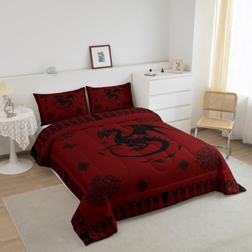 Feelyou Dragon Comforter Set King Size Kids 1