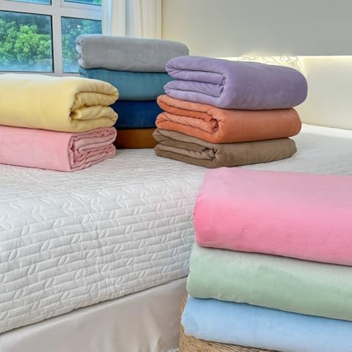 ZIQINPSQ Velvet Fitted Sheet 15 Deep Twin Non-Slip