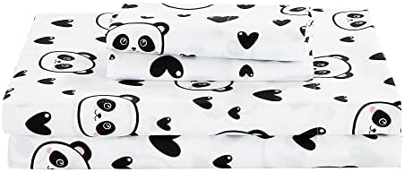 Chezmoi Collection 3-Piece Panda Love Sheet Set 1