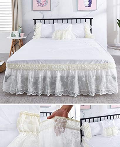 Wrap Around Lace Ruffle Bed Skirt Dust Cover