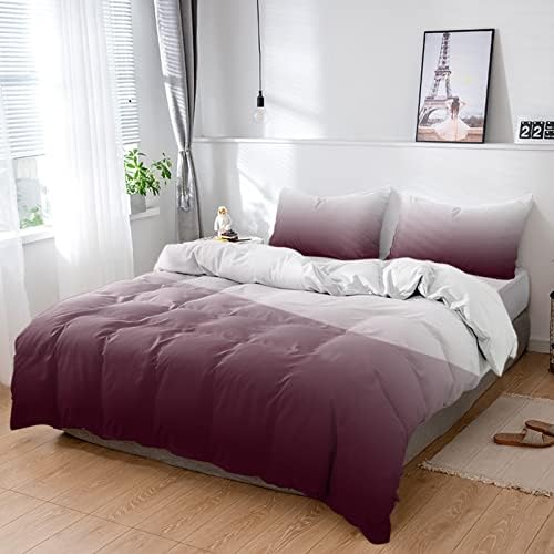 LooPoP 4PCS California King Ombre Red Bedding Set