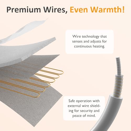 Sunvivi Twin Heated Mattress Pad with 12-Hour Timer 10 Heat Settings