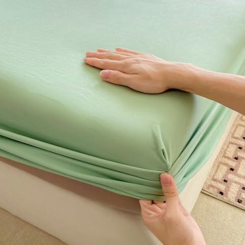 Soft Cotton Fitted Sheet with Elastic Bands Young Blue 2xPillowcase