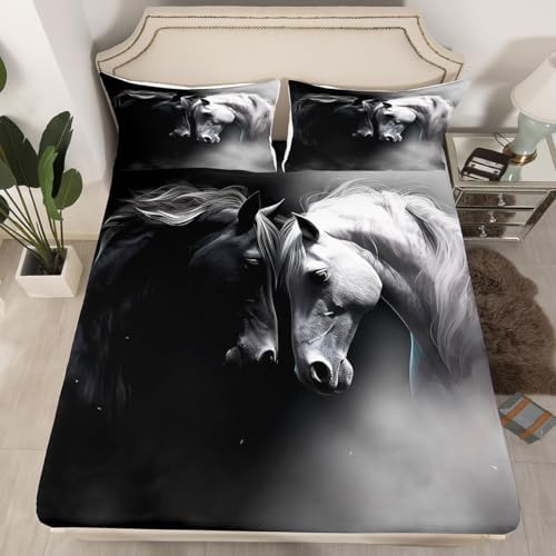 Erosebridal Horse Bed Set Queen Size 3Pcs 1