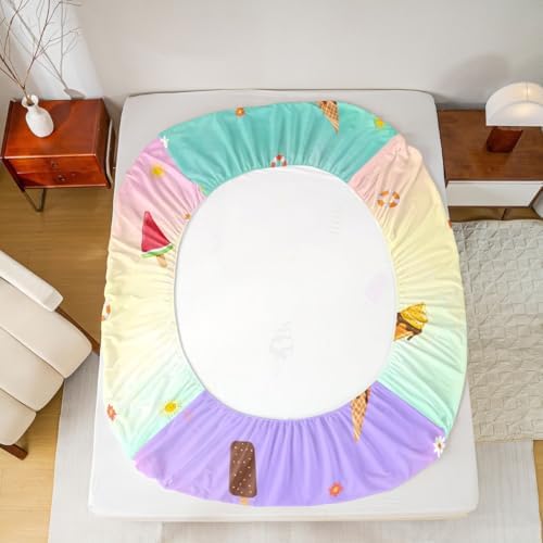 Homewish Ice Cream Fitted Sheet Twin Size 2pc Set