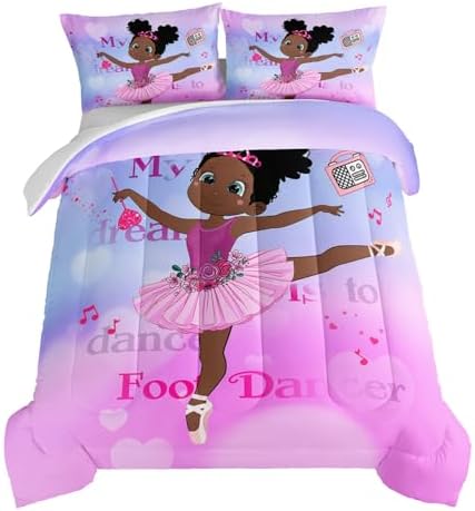 HOSIMA Twin Comforter Set with Black Girl Magic Design