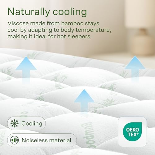 Ultra Soft Bamboo Mattress Topper for Back Pain Relief