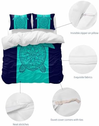 ZOE GARDEN Turtle Mandala Duvet Cover Set