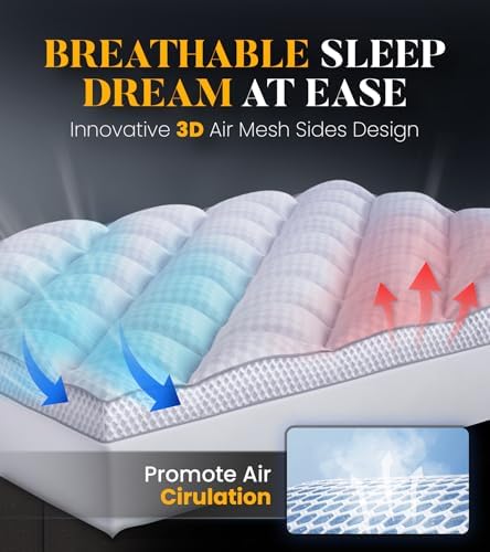 Milcabe 3 Inch Ultra-Fluffy Memory Foam Mattress Topper King 1