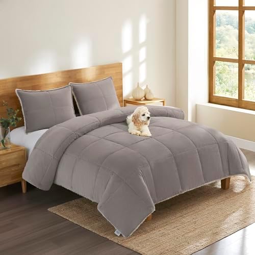 UGG Blissful Comforter Set Reversible Seal Gray