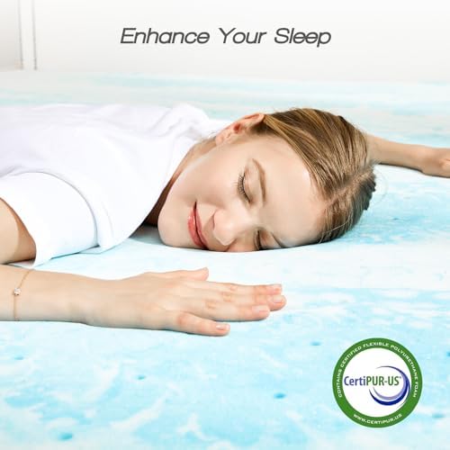 Sweetcrispy King Mattress Topper 3 Inch Cooling Gel Foam