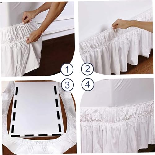 KYEQATY Queen Size Washable Bed Skirt