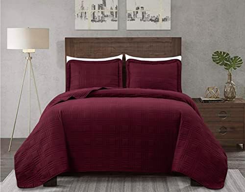 Chezmoi Collection King Size Bedspread Set 3-Piece 1