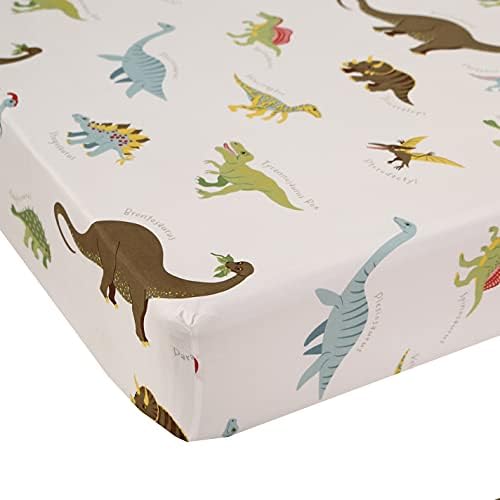 MAG 3PCS White Dinosaur Queen Bedding Sheet Set
