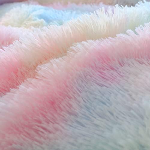 Kids Girls Faux Fur Comforter Set 3PC Velvet Plush Flannel