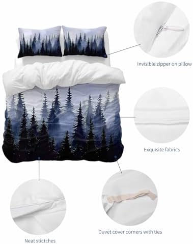 ZOE GARDEN Forest Bed Duvet Cover Set Queen Size